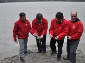 Autoridades del  MOP e Interior inspeccionan cauce del río Gol Gol