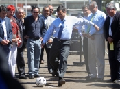 Ministro Hinzpeter visitó comisaría en Concepción y dio el vamos a reconstrucción del Estadio El Morro de Talcahuano