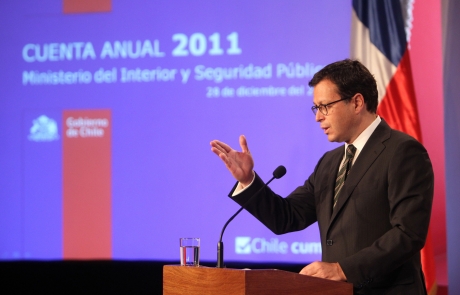 Ministro Rodrigo Hinzpeter dio a conocer Cuenta Anual 2011 del Ministerio del Interior y Seguridad Pública